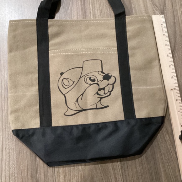 Buc-ee’s Mini Tote Bag New 12x10 Canvas Market Bag Small Reusable Black Bu… - Picture 4 of 4